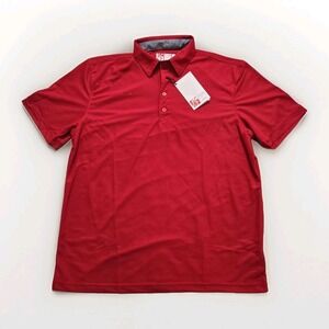 New Chick Fil-A Team Style Oobe Red Short Sleeve Polo Uniform Shirt Size Large